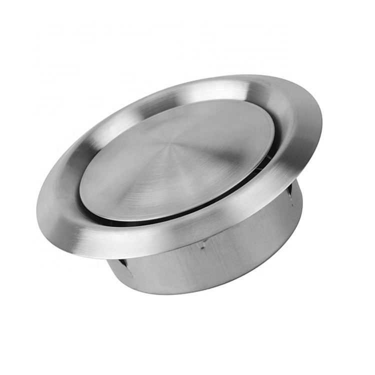 Silver HVAC Ventilation Durable Stainless Steel 304 Material Round Shape